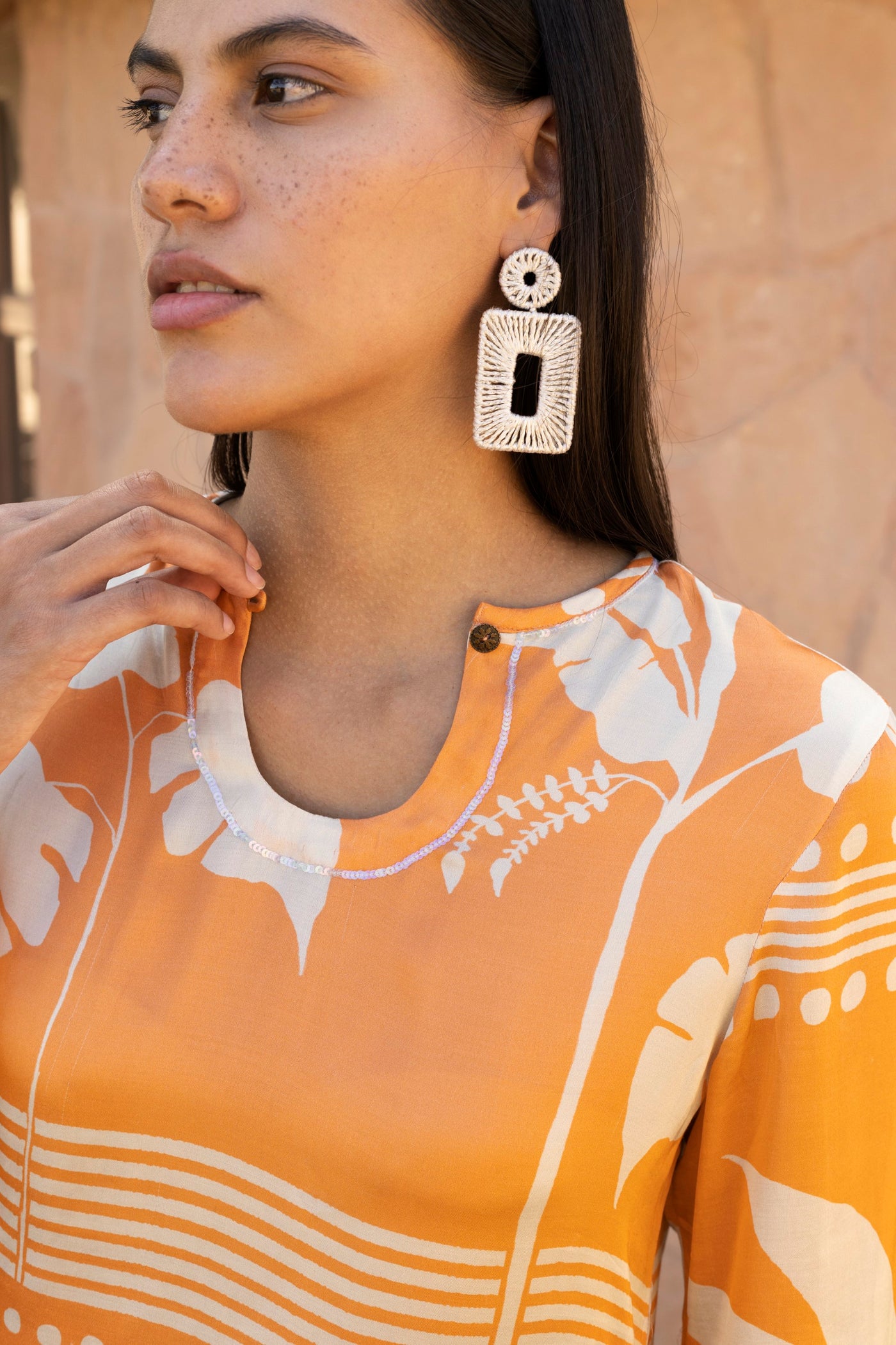 Ecru Coral Tunic