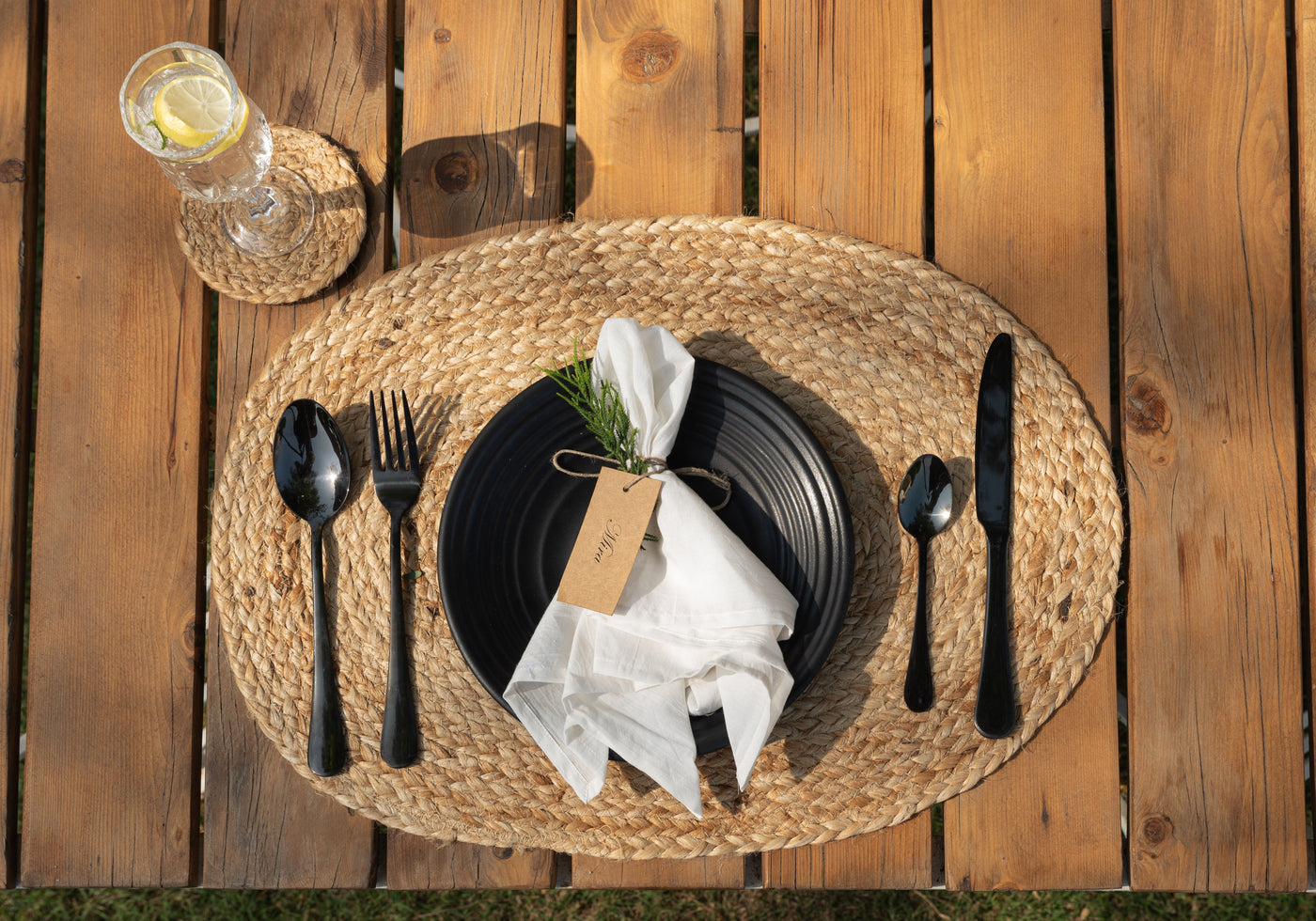 Earthy Jute Oval Placemat