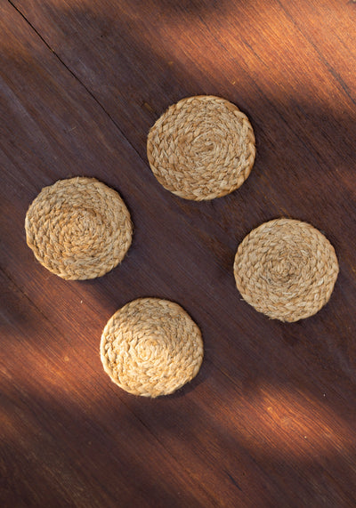 Earthy Jute Round Coaster