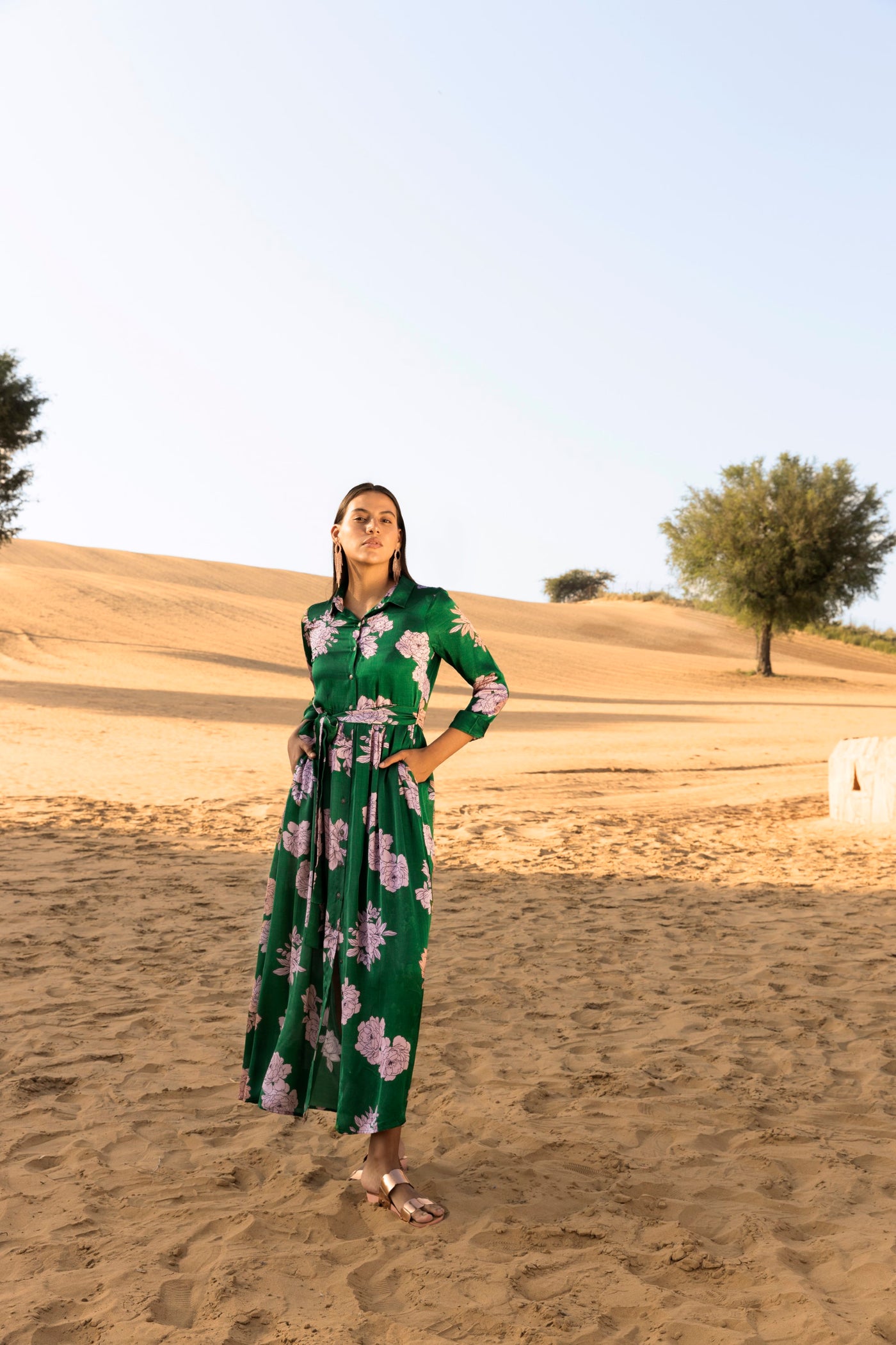 Forest Wood Long Dress