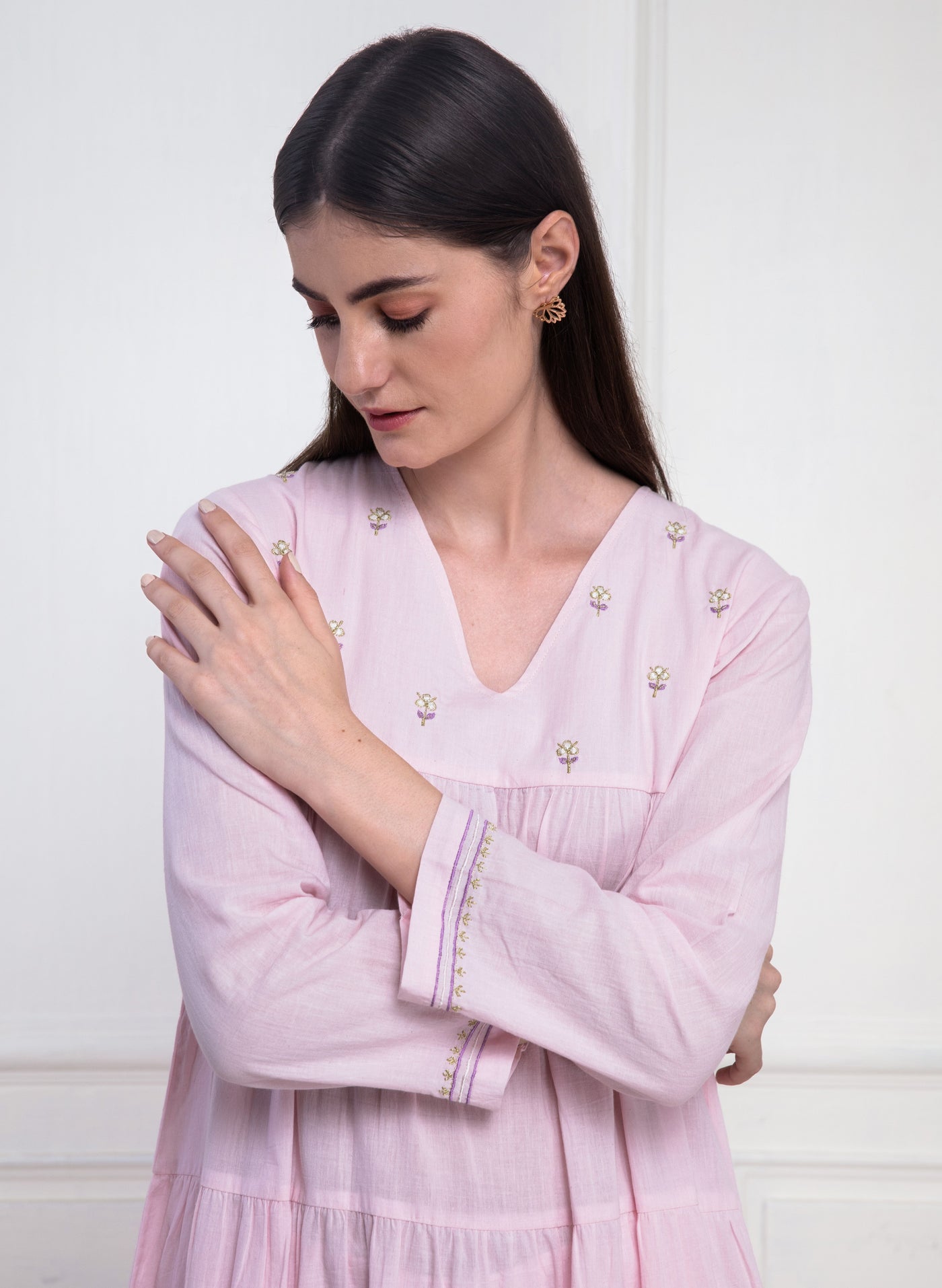 Shop Gulaab Cotton Tiered Kurta