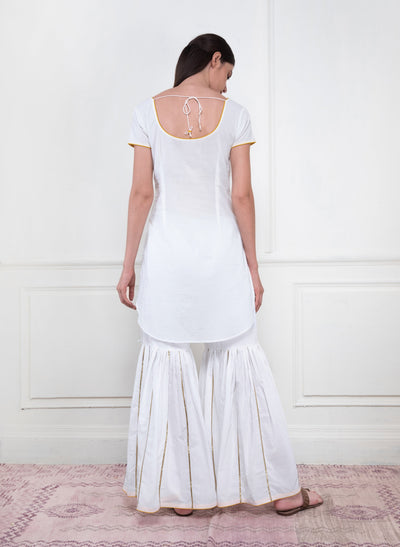 Buy White Cotton Sharara Online