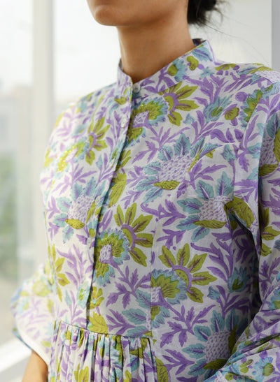 Women's Cotton Printed Long Kurta