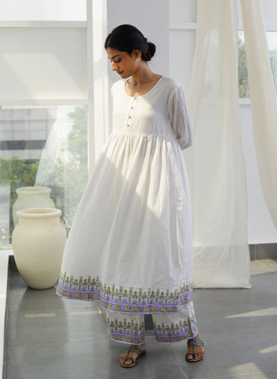 Shop Women's Ivory Cotton Kurta 