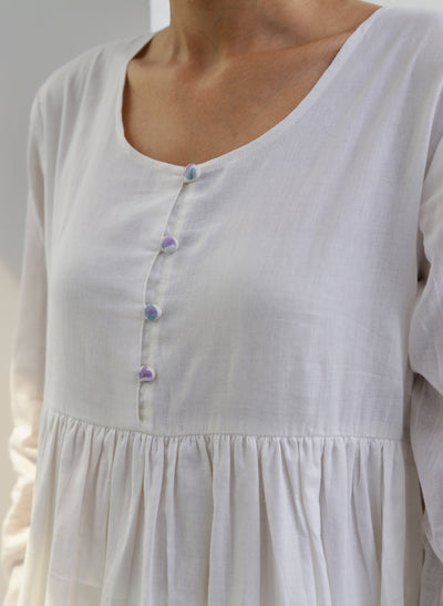Online Ivory Cotton Kurta 