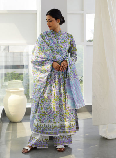 Nehru Collar Printed Kurta for Women