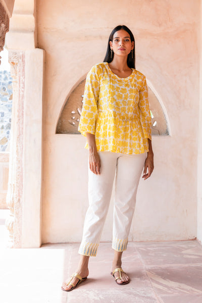 Gulbahar Printed Cotton Top