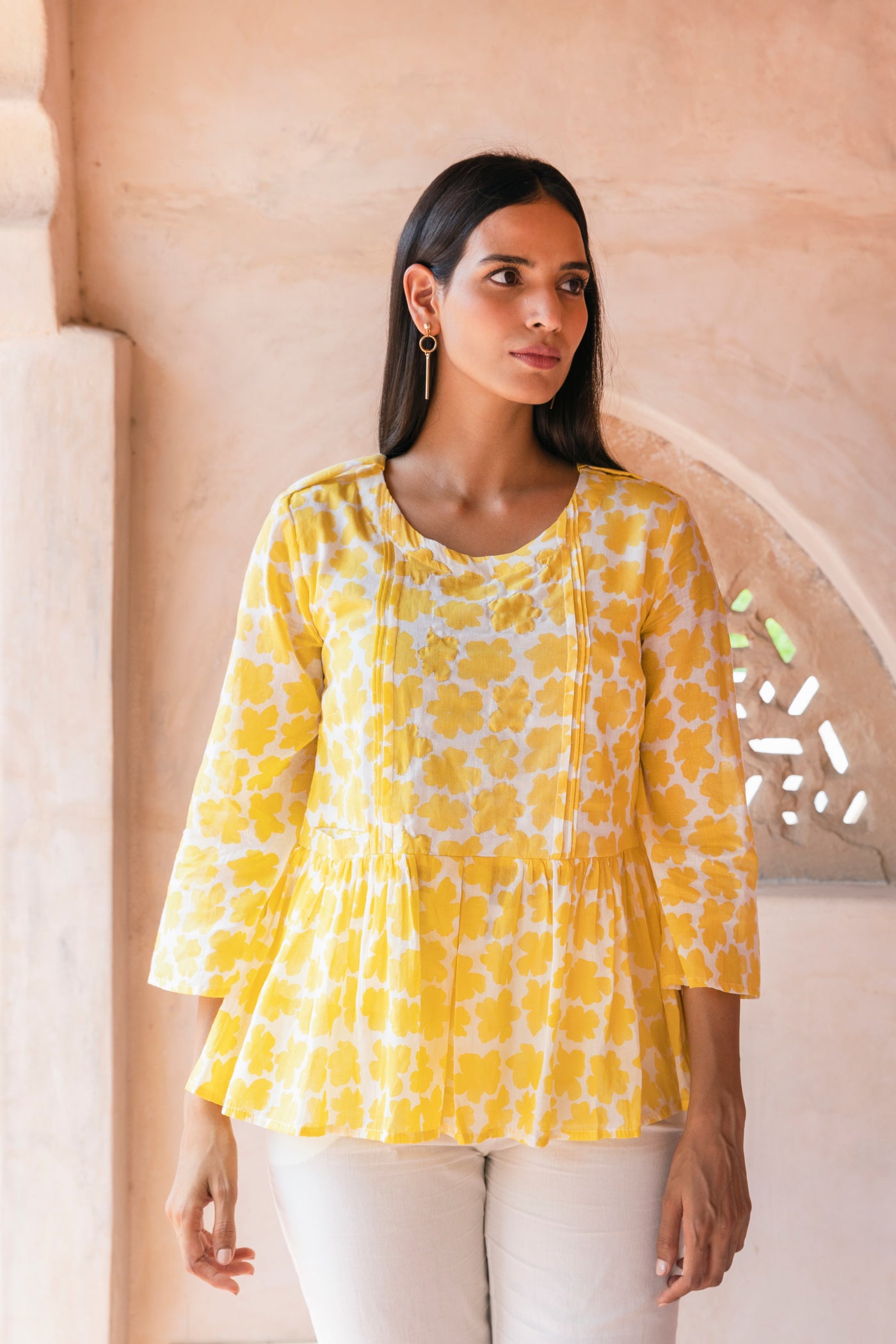 Gulbahar Printed Cotton Top