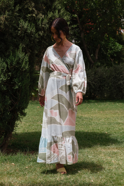 Happy Thoughts Printed Maxi Dress