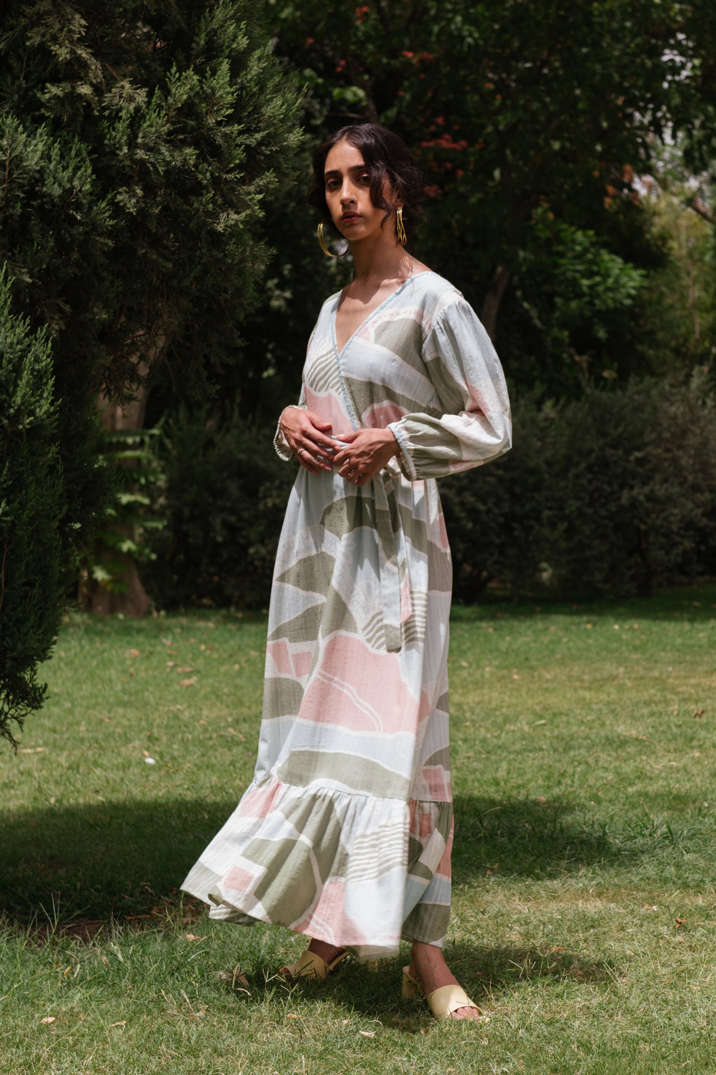 Happy Thoughts Printed Maxi Dress