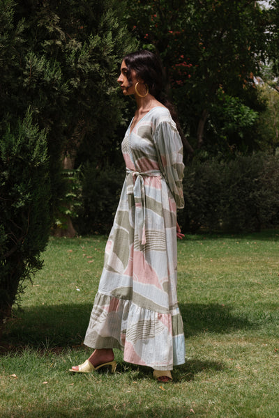 Happy Thoughts Printed Maxi Dress
