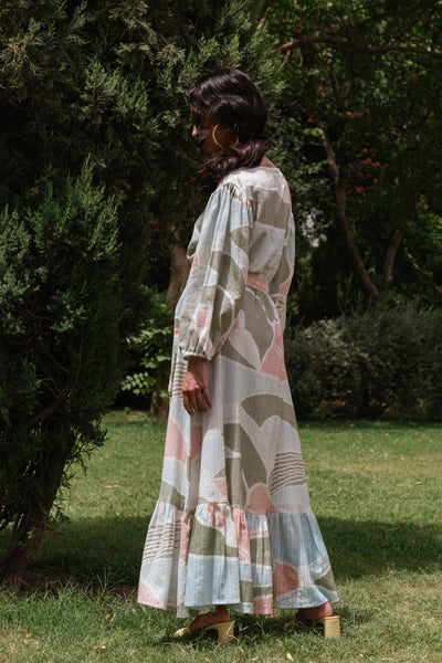 Happy Thoughts Printed Maxi Dress