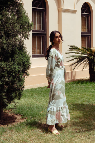 Happy Thoughts Printed Maxi Dress