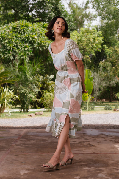 Happy Thoughts Printed Midi Dress