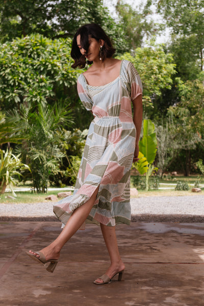Happy Thoughts Printed Midi Dress