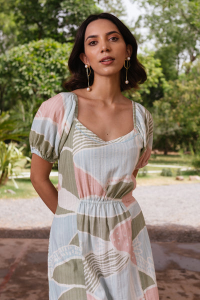 Happy Thoughts Printed Midi Dress