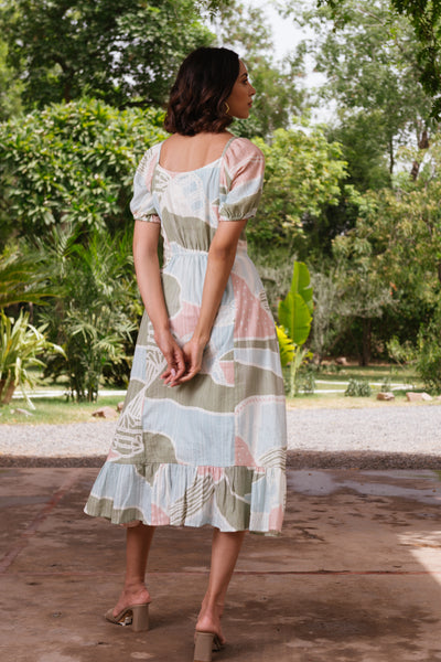 Happy Thoughts Printed Midi Dress