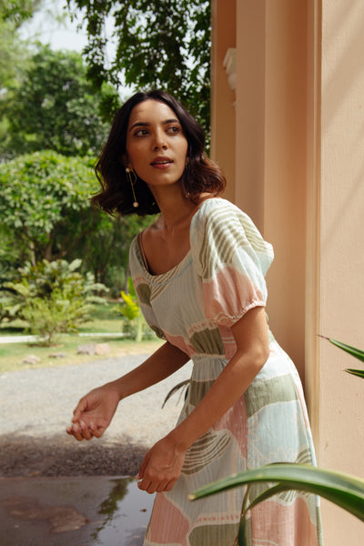 Happy Thoughts Printed Midi Dress
