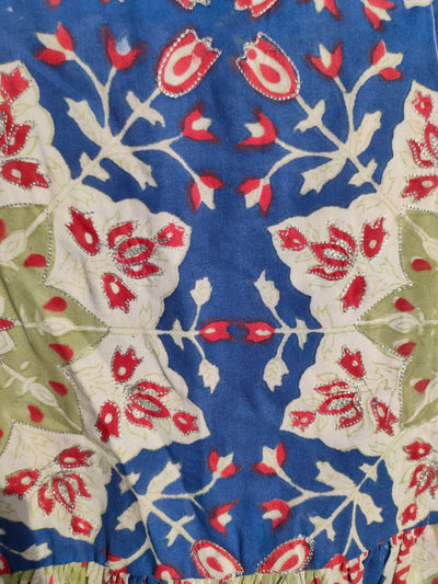 Neelkamal Block-Printed Cotton Kaftan