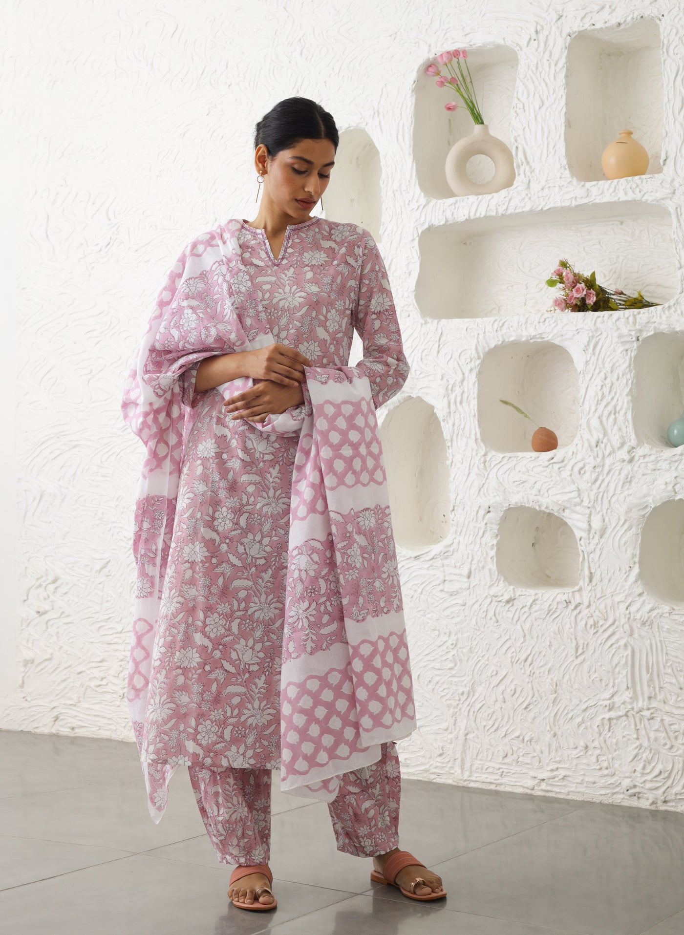 Women's Khwab Straight Cotton Kurta