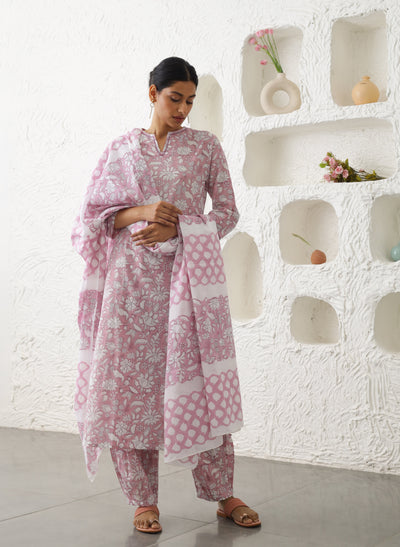 Women's Khwab Straight Cotton Kurta