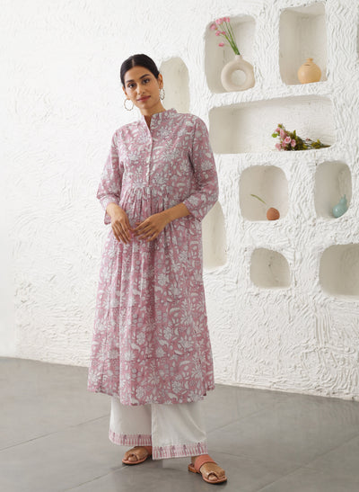 Get Khwab Printed Long Kurta