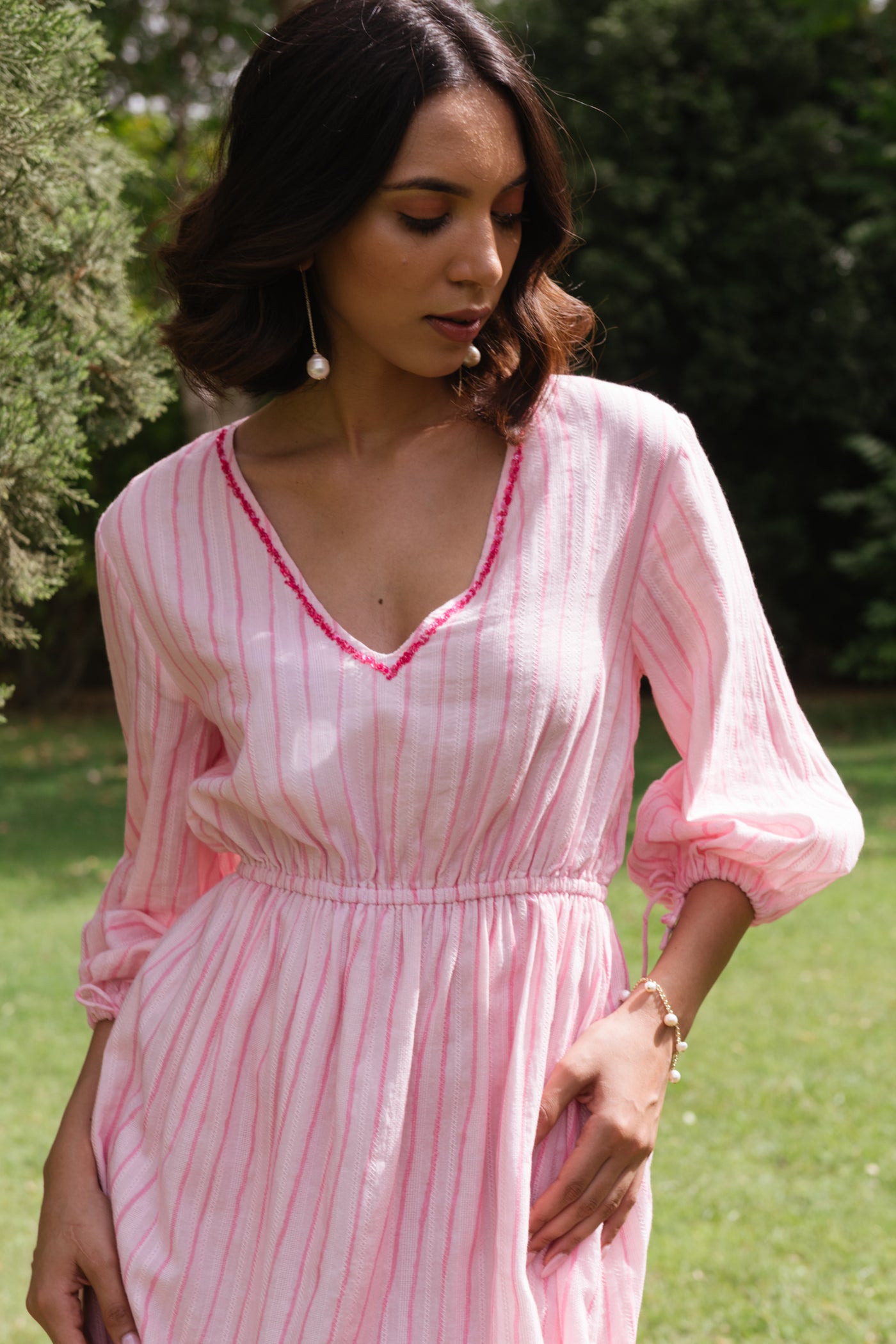Lovestruck Striped Pink Dress