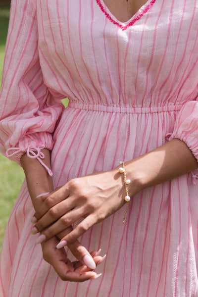 Lovestruck Striped Pink Dress