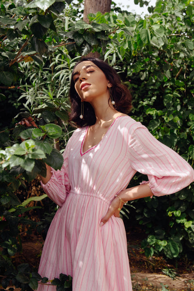 Lovestruck Striped Pink Dress
