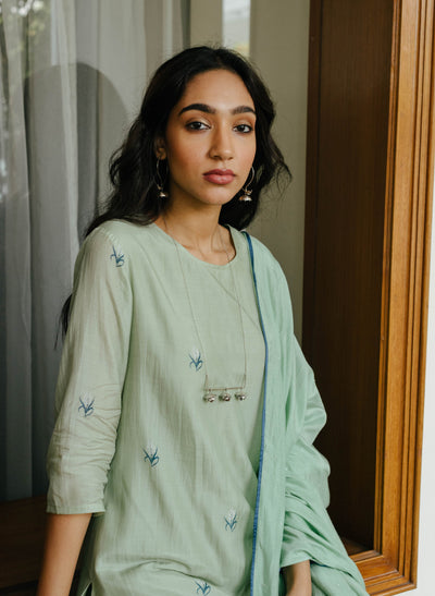 Women's Bamboo Silk Koi Kurta