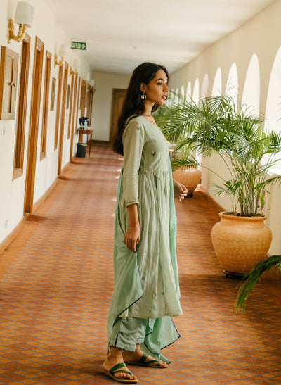 Koi Gathered Kurta for Women