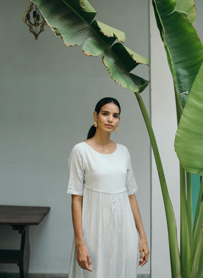 Online Tapioca Striped Slit Kurta