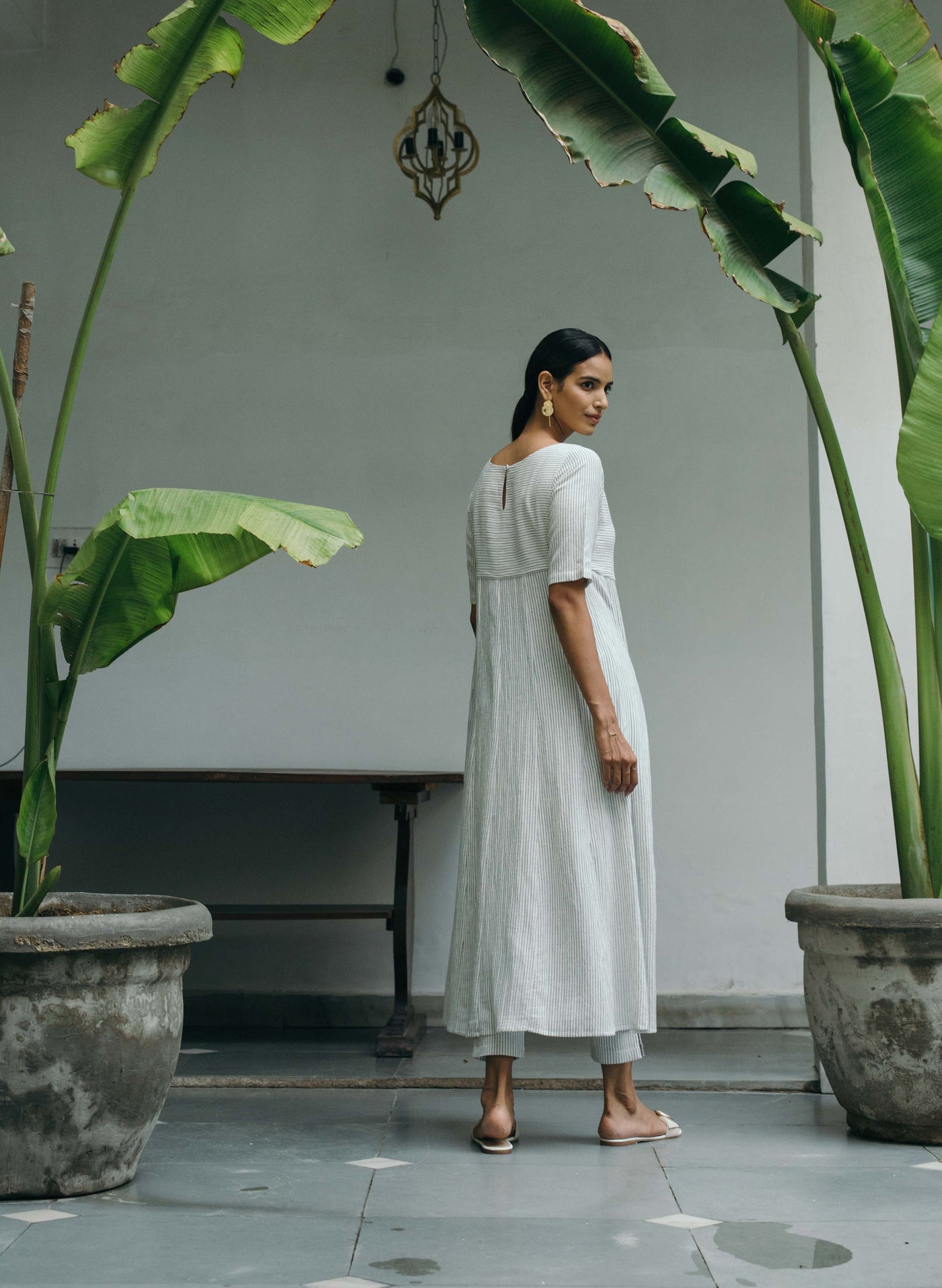Striped Slit Kurta for Women