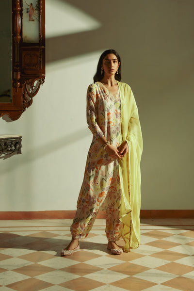 Mir Yellow Dupatta