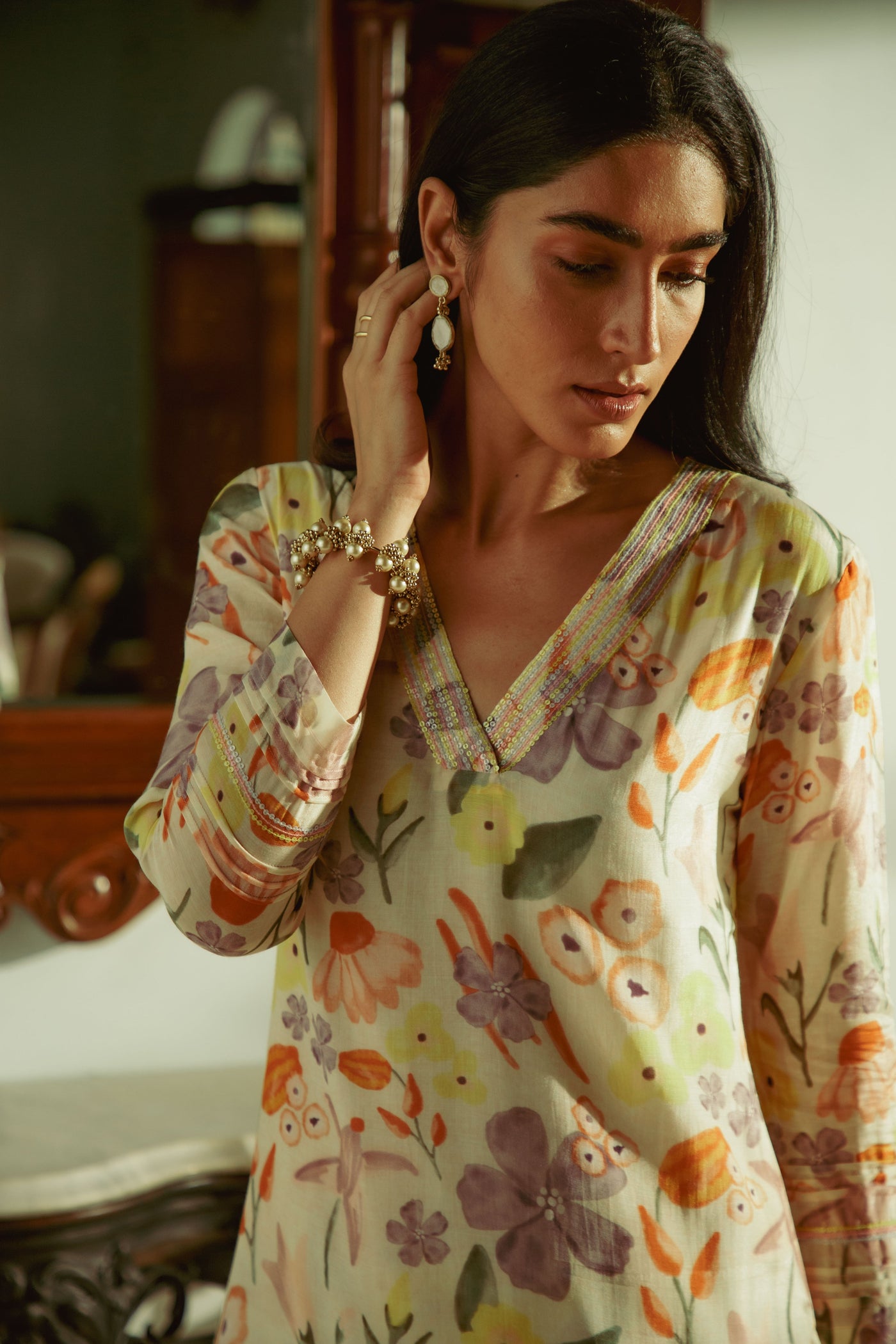 Mir Floral Kurta