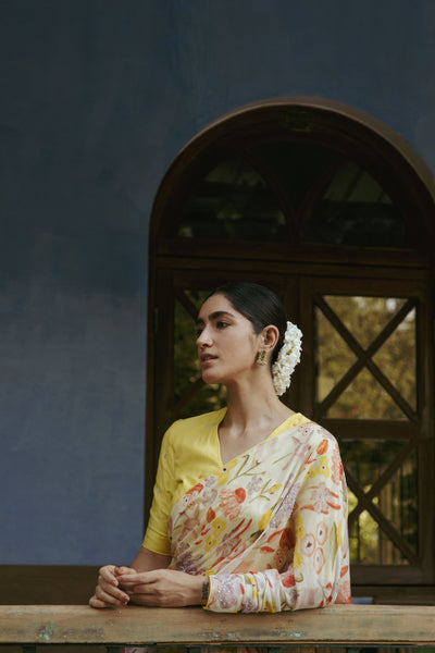 Mir Floral Silk Saree
