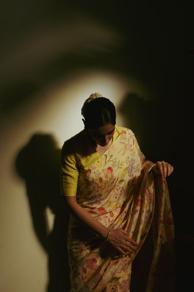 Mir Floral Silk Saree