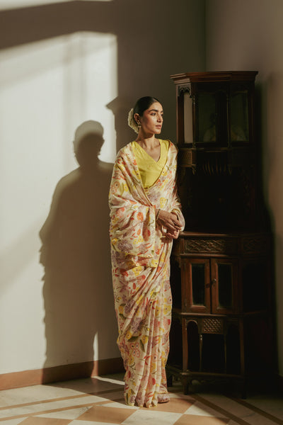Mir Floral Silk Saree