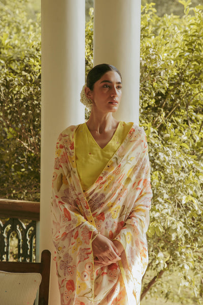Mir Floral Silk Saree