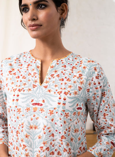 Madhvi Block-Printed Cotton Kurta