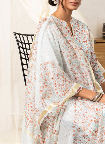 Champa Block-printed Dupatta