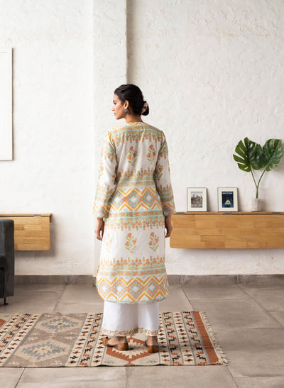 Online Amaltas Block Printed Kurta
