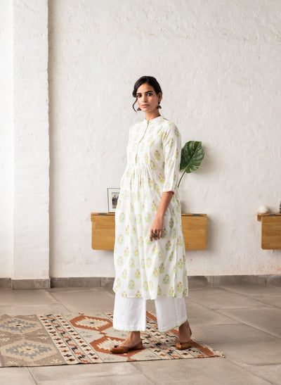 Neem Block Printed Cotton Kurta