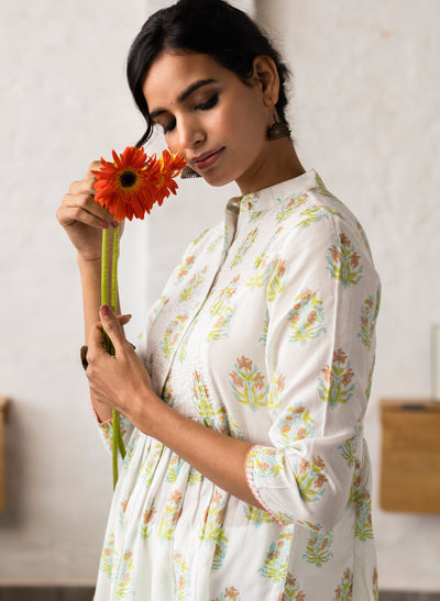 Women's Neem Block Printed Kurta