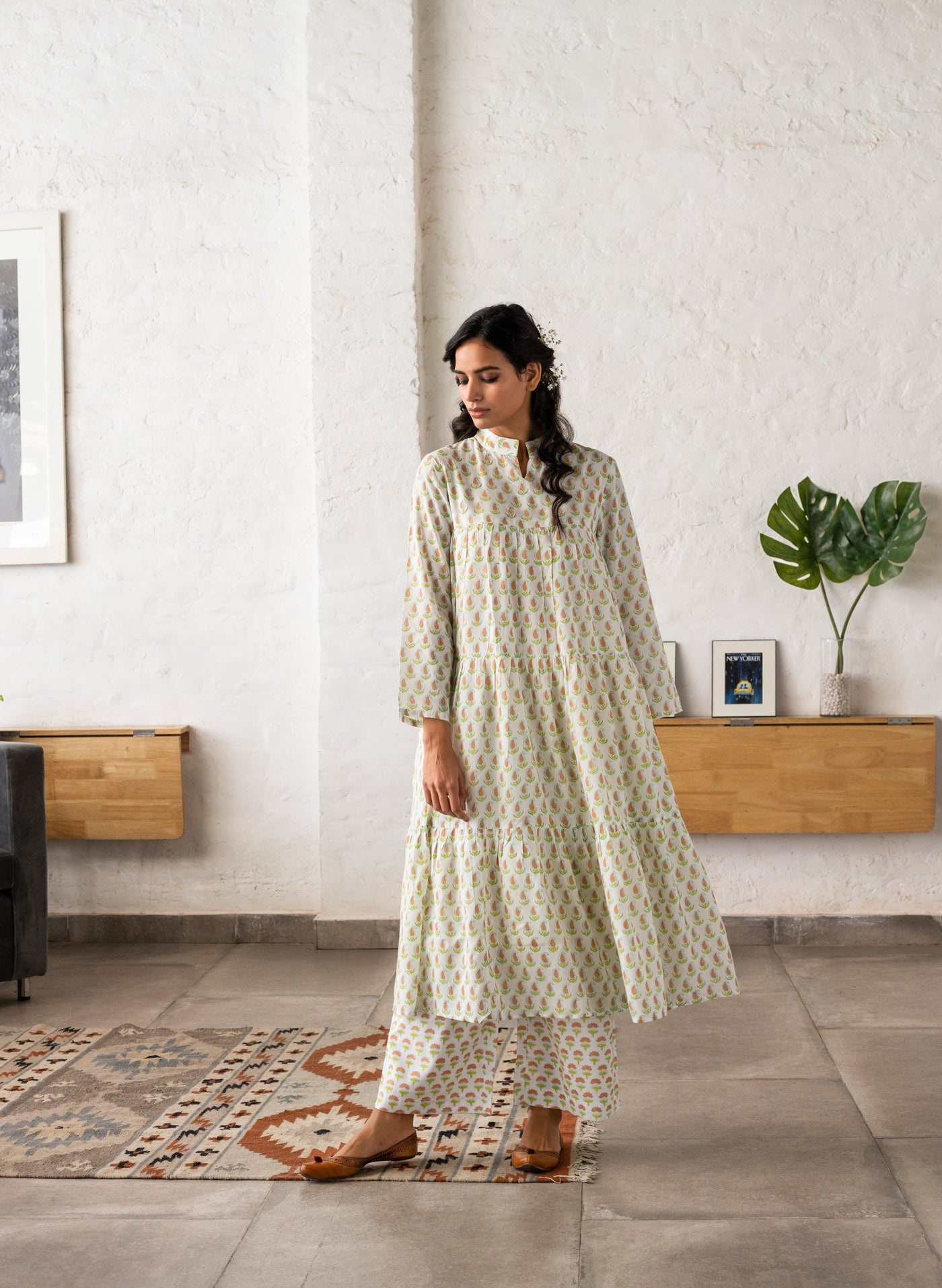Buy Ashok Flower Cotton Kurta 