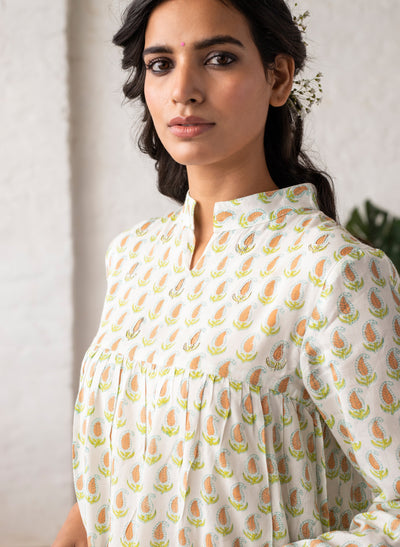 Shop Flower Cotton Kurta Online