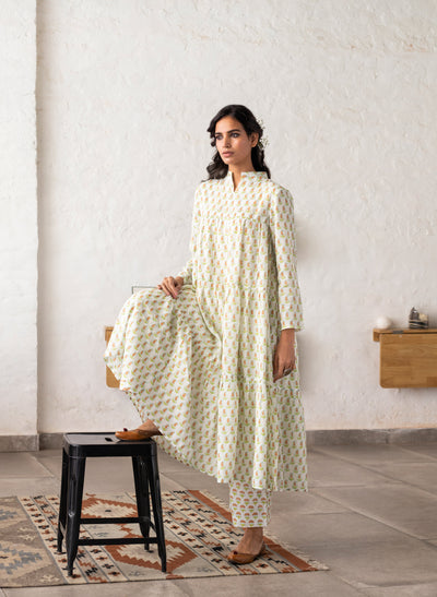 Online Ashok Flower Cotton Kurta 