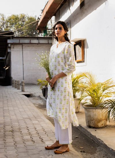 Buy Orange Tiger Cotton Kurta