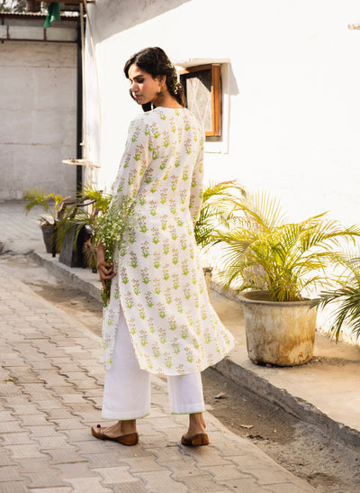 Online Orange Tiger Cotton Kurta