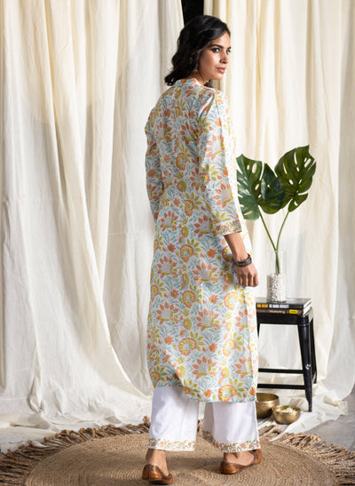 Shop Block Printed Laurel Kurta